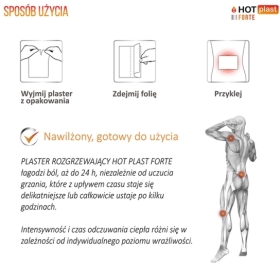 PLASTER ROZGRZEWAJĄCY HOT PLAST FORTE 9cm x 14 cm 1 sztuka