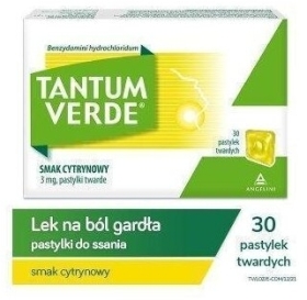 Pastylki Tantum Verde smak cytrynowy 30 pastylek