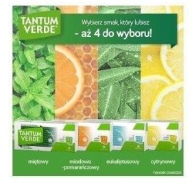 Pastylki Tantum Verde smak eukaliptusowy 20 pastylek