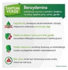 Pastylki Tantum Verde smak miętowy 20 pastylek