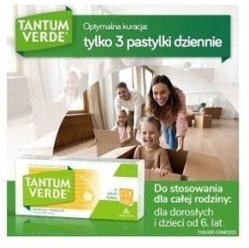 Pastylki Tantum Verde smak miodowo-pomarańczowy 20 pastylek