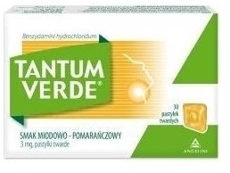 Pastylki Tantum Verde smak miodowo-pomarańczowy 30 pastylek
