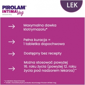 Pirolam Intima Vag 1 tabletka dopochwowa