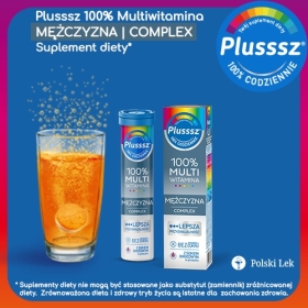 Plusssz 100% Multiwitamina Mężczyzna Complex 20 tabletek musujących