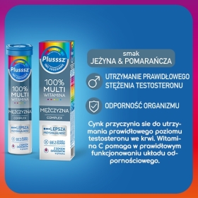 Plusssz 100% Multiwitamina Mężczyzna Complex 20 tabletek musujących