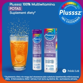 Plusssz 100% Multiwitamina + Potas 20 tabletek musujących