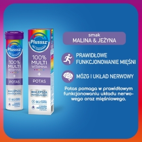Plusssz 100% Multiwitamina + Potas 20 tabletek musujących