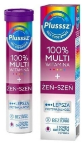 Plusssz 100% Multiwitamina + Żeń-Szeń 20 tabletek musujących