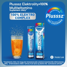 Plusssz Elektrolity+100% Multiwitamina 24 tabletki musujące