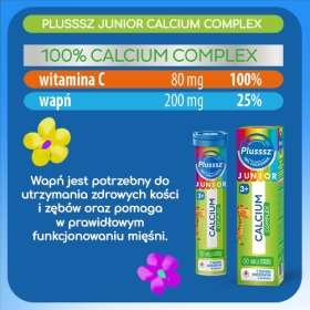 Plusssz Junior Calcium Complex 20 tabletek musujących