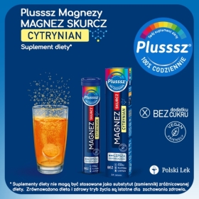 Plusssz Magnez Skurcz cytrynian 24 tabletki musujące