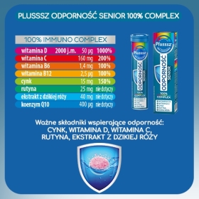 Plusssz Odporność Senior 100% Complex 20 tabletek musujących