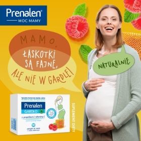 Prenalen Gardło Malina Propolis Dla Kobiet w Ciąży 16 pastylek do ssania