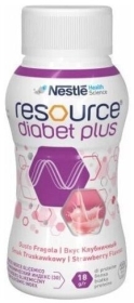 RESOURCE Diabet Plus płyn o smaku truskawkowym 4 x 200 ml