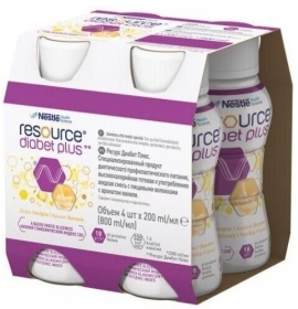 RESOURCE Diabet Plus płyn o smaku waniliowym 4 x 200 ml