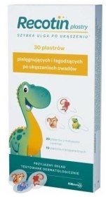 Recotin Plastry łagodzące po ukąszeniach owadów 30 sztuk