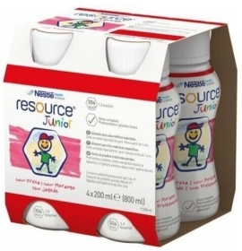 Resource Junior smak truskawkowy 4 x 200 ml