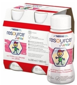 Resource Junior smak truskawkowy 4 x 200 ml