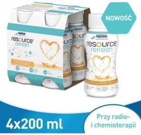 Resource Refresh płyn o smaku herbaty brzoskwiniowo-miętowej 4 x 200 ml