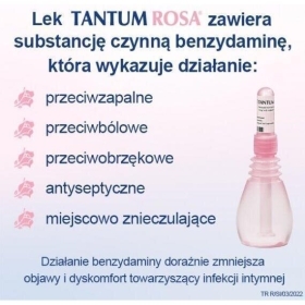 Tantum Rosa roztwór dopochwowy 1mg/ml 5 butelek po 140 ml