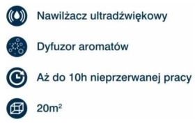 Tech-med ultradźwiękowy nawilżacz powietrza lotos czarny 1 sztuka
