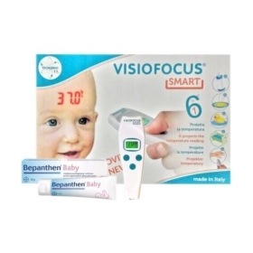 Termometr bezdotykowy Visiofocus Smart 06470 + Bepanthen Baby maść 30g