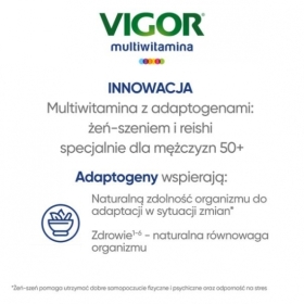 VIGOR ON 50+ suplement multiwitamina 60 tabletek