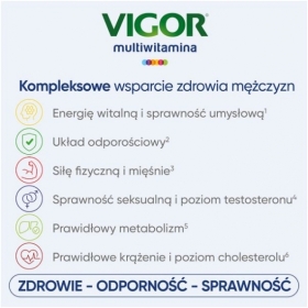 VIGOR ON 50+ suplement multiwitamina 60 tabletek