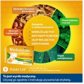Verbascon Gardło Med pastylki do ssania 24 sztuki