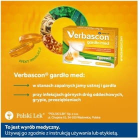 Verbascon Gardło Med pastylki do ssania 24 sztuki