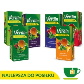 Verdin Fix + Verdin Fix Earl Grey + Verdin Fix z zieloną herbatą + Verdin Fix z Maliną + Verdin Fix z Cytrusami + Verdin FIX z Owocami leśny