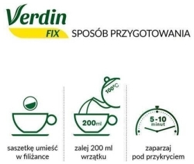 Verdin Fix z zieloną herbatą 20 saszetek