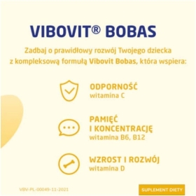 Vibovit Bobas o smaku waniliowym 44 saszetki