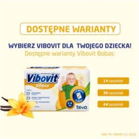 Vibovit Bobas o smaku waniliowym 44 saszetki