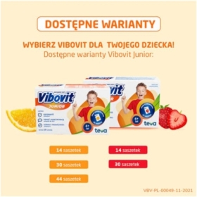 Vibovit Junior o smaku truskawkowym 14 saszetek
