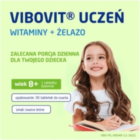 Vibovit Uczeń Witaminy + Żelazo 30 tabletek