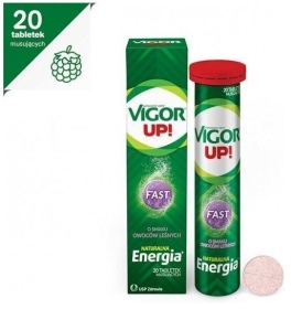 Vigor UP! Fast 20 tabletek musujących o smaku owoców leśnych