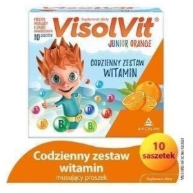 VisolVit Junior Orange, musujący proszek 10 saszetek