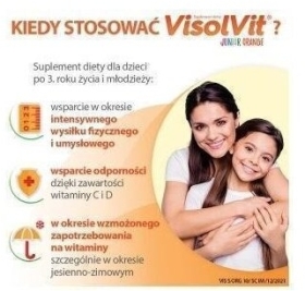 VisolVit Junior Orange, musujący proszek 10 saszetek