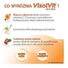 VisolVit Junior Orange, musujący proszek 30 saszetek