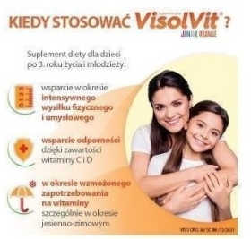 VisolVit Junior Orange, musujący proszek 30 saszetek