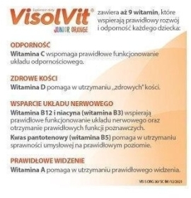VisolVit Junior Orange, musujący proszek 30 saszetek