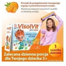 VisolVit Junior Orange, musujący proszek 30 saszetek