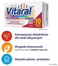 Vitaral 60 tabletek + 10 tabletek