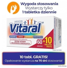 Vitaral 60 tabletek + 10 tabletek