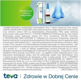 Xylometazolin Teva aerozol 1mg/ml (10ml)