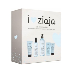 ZIAJA JEJU Niebieska młoda skóra Zestaw mus do twarzy 50 ml + tonik do twarzy 200 ml + płyn micelarny 390 ml + pasta przeciw zaskórnikom 75 ml