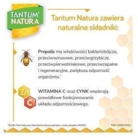 Żelowe pastylki do ssania Tantum Natura o smaku cytrynowo-miodowym 15 pastylek