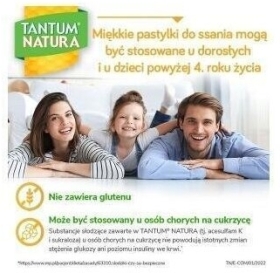 Żelowe pastylki do ssania Tantum Natura o smaku cytrynowo-miodowym 15 pastylek