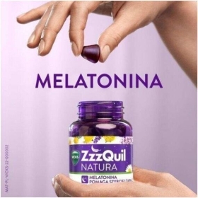 ZzzQuil Natura żelki z melatoniną ułatwiające zasypianie 60 sztuk